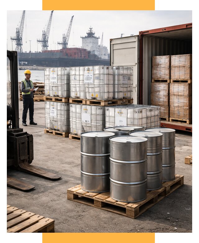 Доставка химического сырья из Индии от 259000 р. | СетСервис-Нжт