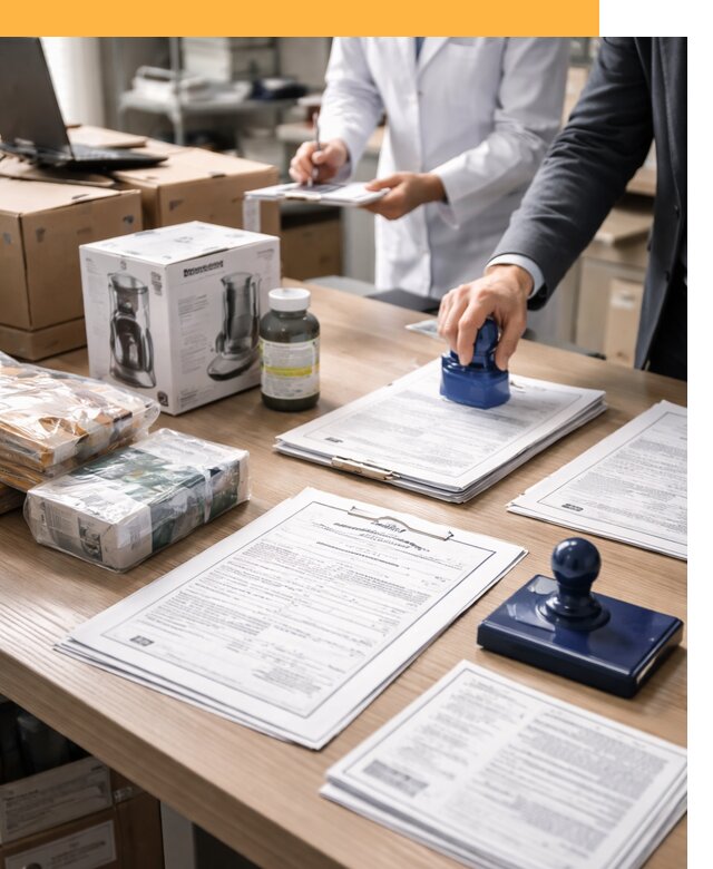 Сертификация импортных товаров от 12432 с таможенным сопровождением